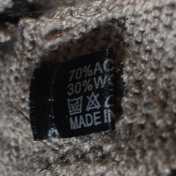 Leopard Print Infinity Scarf Brown Black Knit Wool Blend Wrap - Picture 5 of 7